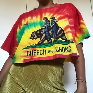 CHEECH & CHONG TIE DYE CROP TOP